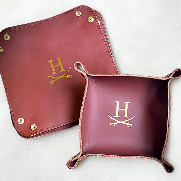 Heights Leather Snap Valet Tray