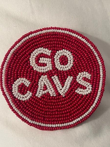 Go Cavs Beaded Button