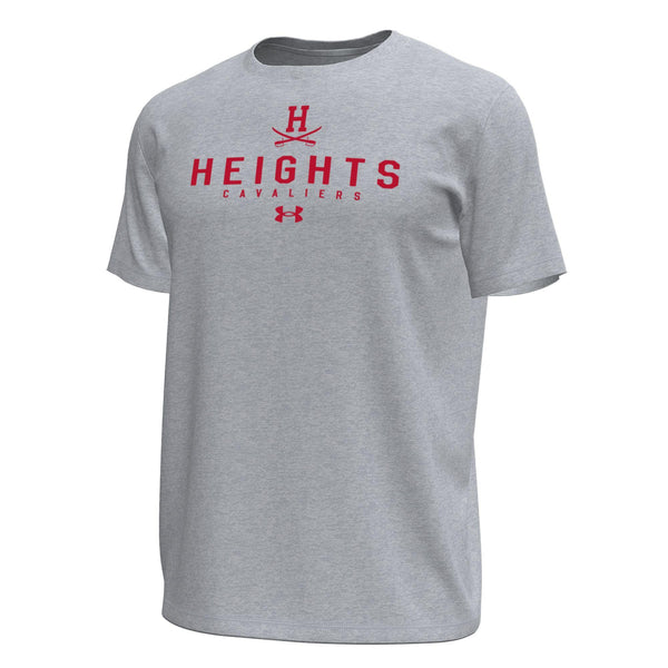 Heights Under Armour Gray Mens Tech T-Shirt (Short Sleeve)