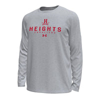 Heights Under Armour Gray Mens Tech T-Shirt (Long Sleeve)