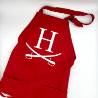 Heights Red Canvas Apron – Red with H Sabre