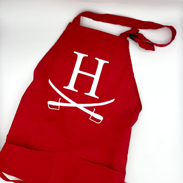 Heights Red Canvas Apron – Red with H Sabre