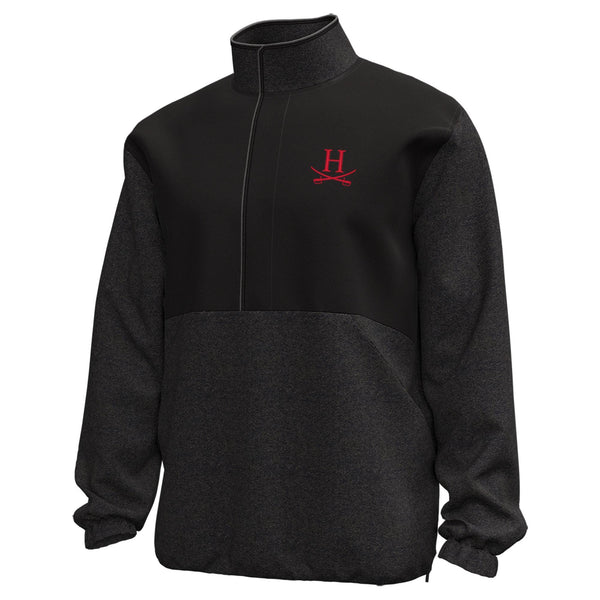 Cavs Black H & Sabre Fleece Snap Pullover