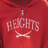 YOUTH SMALL Champion Heights Full Zip Red Hooded Sweatshirt