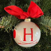 Heights Christmas Ornament Ball - Handpainted
